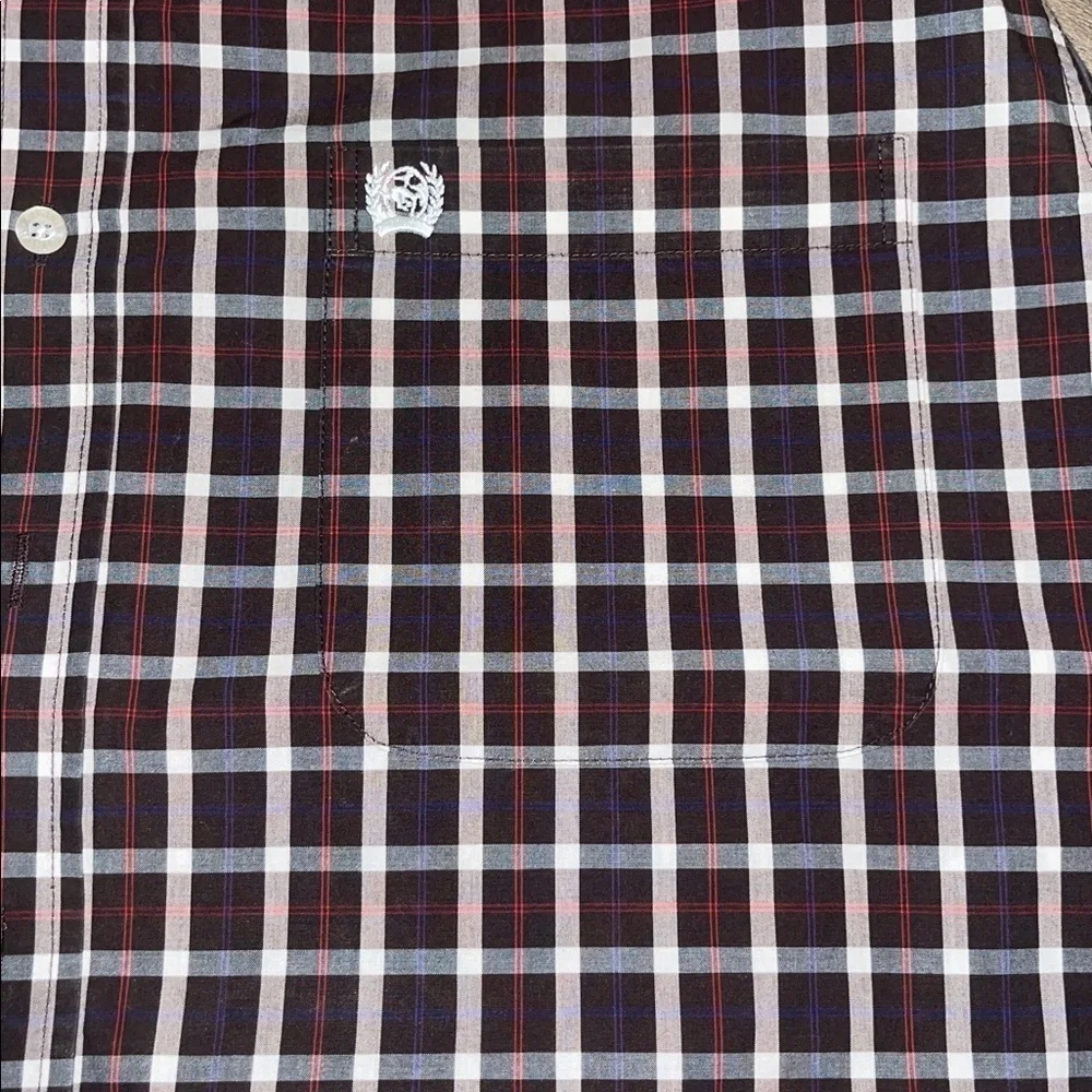 Cinch Brown Plaid Shirt with Embroidered Detail - Picture 2 of 8
